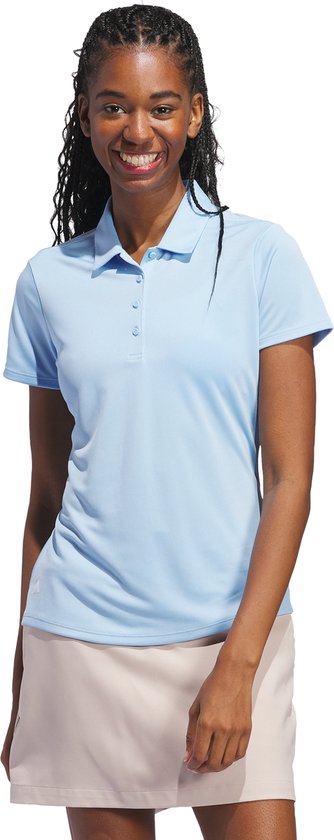 adidas Performance Solid Performance Poloshirt met Korte Mouwen - Dames - Blauw- S van Adidas