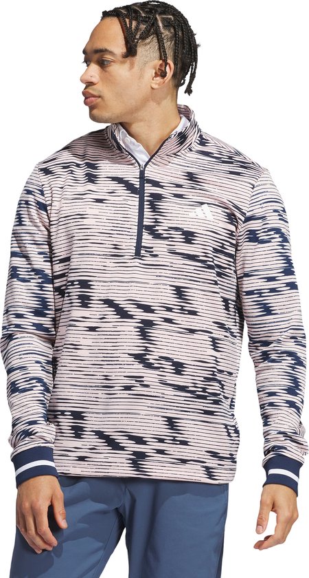 adidas Performance Ultimate365 COLD.RDY Pullover met Korte Rits - Heren - Roze- L van Adidas