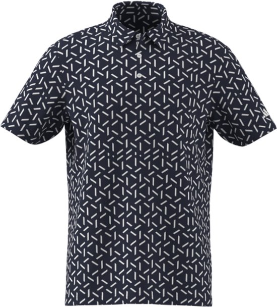 Adidas Ultimate Mesh Printed Heren Golfpolo Navy Wit van Merkloos