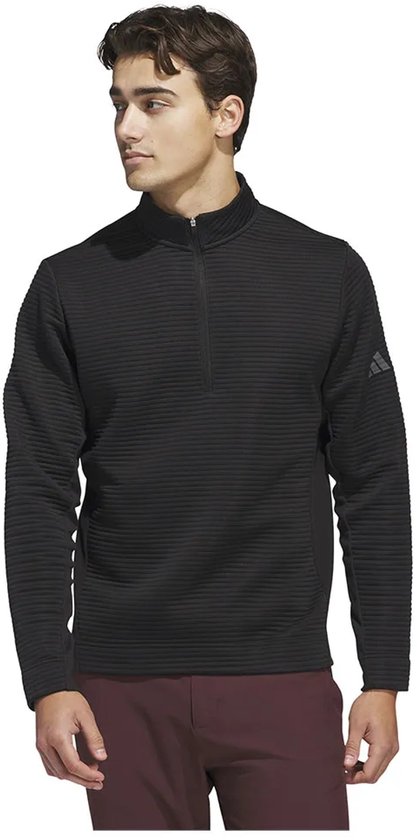 Adidas Ultimate365 Dwr Textured Sweatshirt Met Halve Rits Zwart S Man van Merkloos