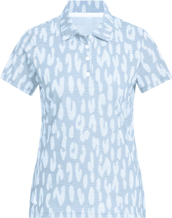 Adidas W Ultimate Jaquard Dames Polo Lichtblauw van Merkloos