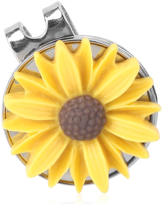 aladdien - Golf Ball Marker - Magnetische Hoedclip - Sterke Magneten - Geel - Accessoires voor Golfers - Perfect voor Mannen en Vrouwen - Unisex