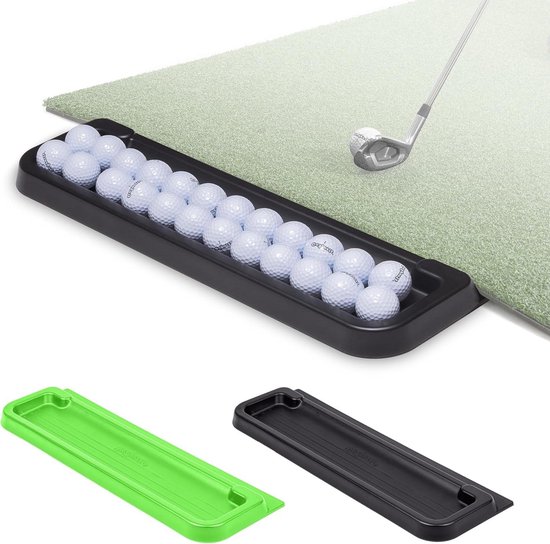 All-Weather Golfballade - Capaciteit 24 ballen - Geschikt voor alle slagmatten - Zwart