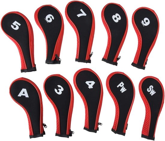 Allecta - Set van 10 Iron Headcovers met Nummerplaat voor Fairway Woods - Duurzaam Neopreen - Golf Accessoires voor Bescherming en Identificatie van Allecta