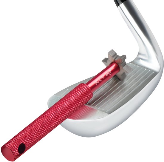 Allecto - Golf Club Groeven Slijp Gereedschap - Golf Club Reiniger - Verbeterd Backspin en Bal Controle - Rood - Geschikt voor Irons - 6 Snijders van Allecto