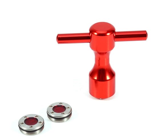 Allecto - Golf Putter Gewichten - 2 Stuks - Hoogwaardige Aluminium - Inclusief Wrench Tool - Geschikt voor Scotty Cameron - Rood