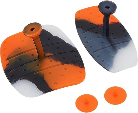 Allecto - Golf Swing Trainer Grip - Golf Aid - Oranje - Siliconen - Antislip - Comfortabele Correcte Houding - Praktijk Club Training Tool Pad - Sport Nauwkeurigheid Outdoor - Geschikt voor Golf - 1 Doos 2 Stks 2 Stijlen T Grip van Merkloos