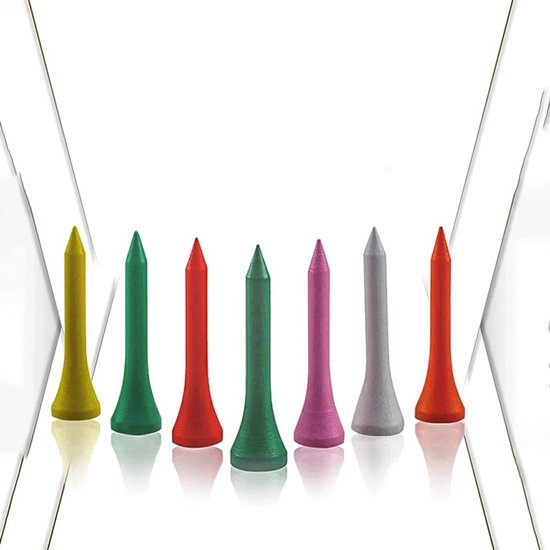 Allecto - Golf Tees - Rubber Top - Duurzaam - Gemengde Kleuren - Golf Accessoires - Golf Training - Plastic Tees - Golfer - Lang van Merkloos