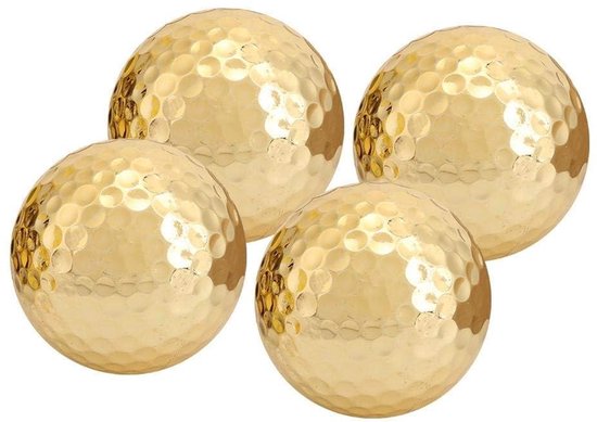 Allecto - Golfbal - Hoge kwaliteit - Perfect voor driving range - Gouden golfballen - Voor golfspelers - 4 stuks