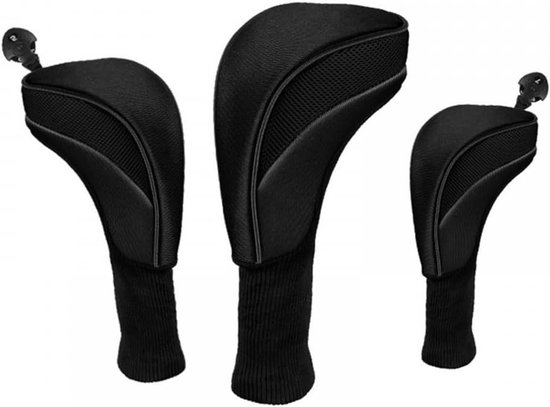 Allecto- Golfclubs Hoofd Covers - Golf IJzer - Verwisselbare Nr. Tag - Nieuwigheid - Hout Club - 3 Stuks met Kleur Optie - Compatibel voor Verschillende Modellen - Golfaccessoire