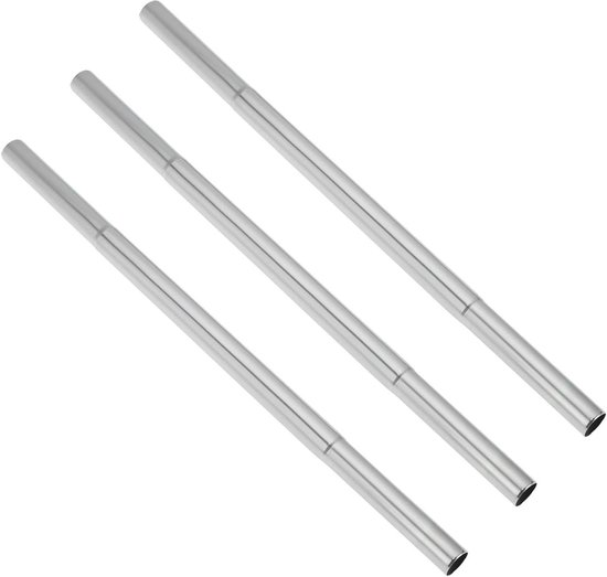 Allecto Plus - Golf Club Extensions van Roestvrij Staal voor Verlenging van Club Grips, 3 Stuks - Zilverkleurig