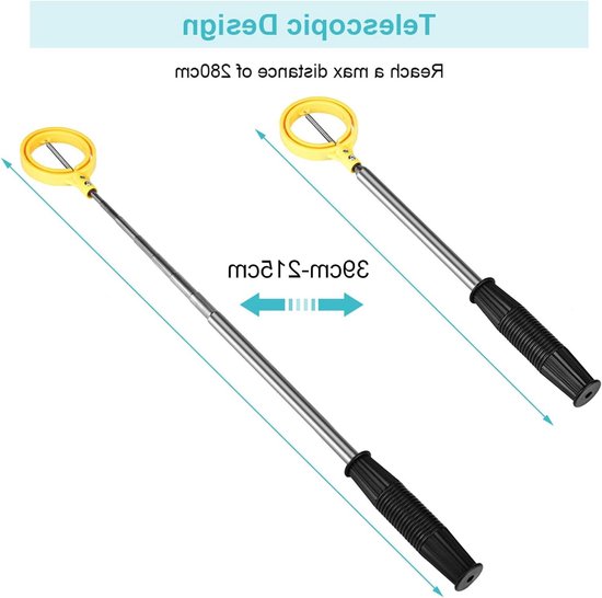 Allecto Plus - Golfbal Picker met Uitschuifbare Antenne voor het Oprapen van Golfballen - Compacte Balgrijper voor Golf in 2 Kleuren.