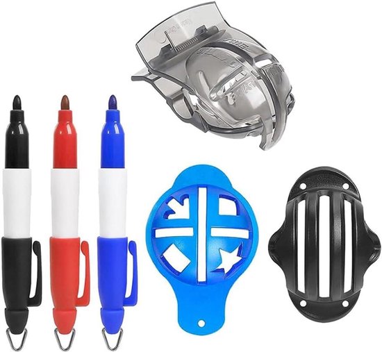 Allecto plus - Golfbal Uitlijn Set met Markering Gereedschap - 3 stuks - Golfbal Accessoires
