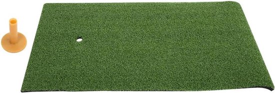 Allecto Plus - Golfmat Oefen Swing Grasmatten voor Binnen en Buiten - Verbeter Vaardigheden en Score - Duurzaam en Opvouwbaar - Rubberen T-stuk - Geschikt voor Thuisgebruik - Afmetingen voor Verbetering van Je Golfswing