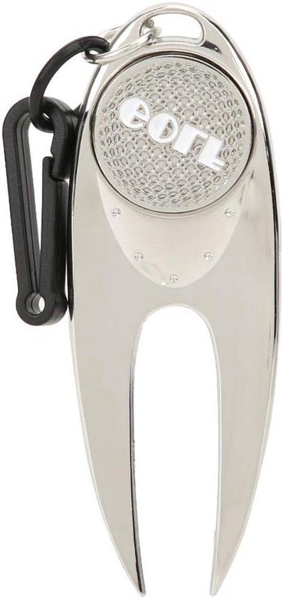 Allecto Plus - Lichtgewicht metalen golf pitchfork reparatietool met sleutelhanger - handig voor op de golfbaan - accessoire voor golf reparaties. van Allecto Plus