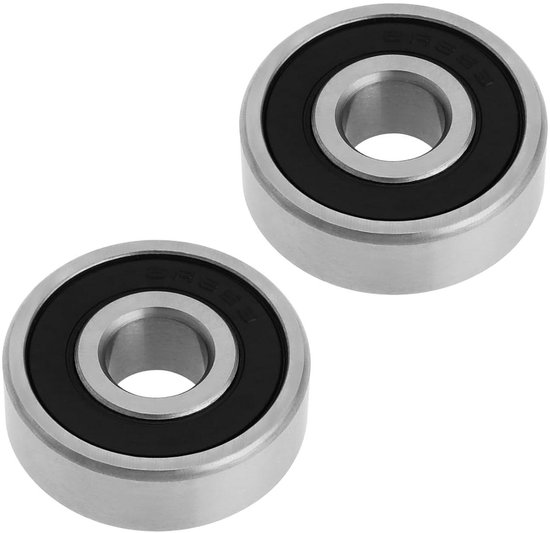 Allecto- Wiellagers - Voorwiellagers - Dubbel afgedicht - 2 stuks - 8 x 24 x 8 mm - Elektrische golftrolley - PowaKaddy FX3/FX5/FX7/CT6 - Compatibel met - Zwart. van Merkloos