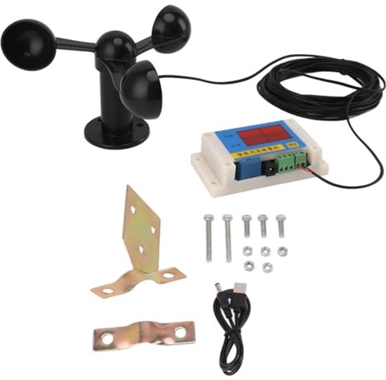 Anemometer voor Windsnelheidsmeting met Breed Meetbereik en 3 Ventilatorbladen