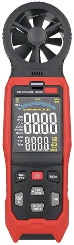 Anemometer Windmeter - Windmeter met Sensor - Windmetingen Uitvoeren - Split Type Ontwerp - 0.05-45m/s - Grijs
