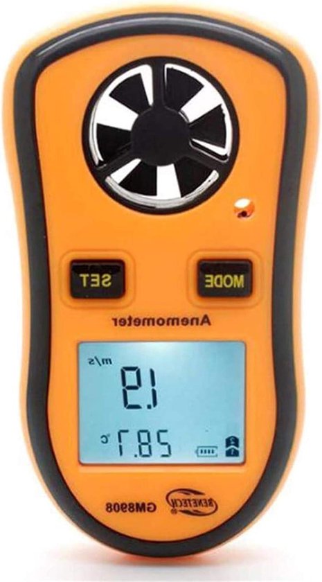 Anemometer Windmeter - Windmeter Windkracht - Windmeten Buiten - Nauwkeurige Meting - 0-30m/s - Grijs