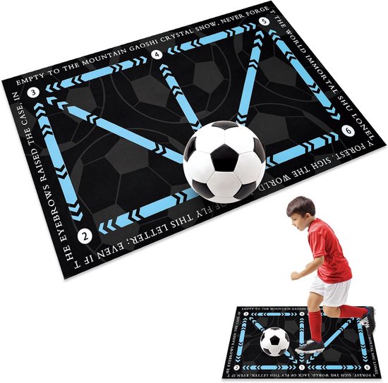 Antislip Voetstep Trainingsmat voor Verbetering van Dribbelen en Balcontrole - 60 x 90 cm van Merkloos