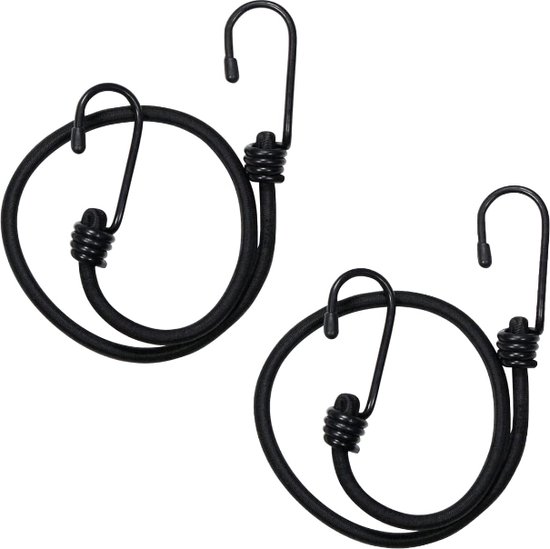 Apron Cart Straps - elastisch - set van 2 - zwart - golfkar -golftrolley van Longridge