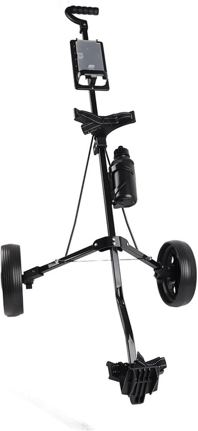Aqxreight Opvouwbare Duwwagen Lichtgewicht Trolley met 2 Wielen en Afneembare Wielen, Ergonomische Handgreep voor Gemakkelijke Mobiliteit, Compacte Opslag Cursusuitrusting