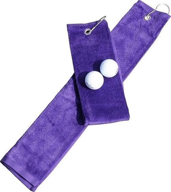 ARTG - Golf Handdoekje DeLuxe - Velours - Paars - Set 5 stuks van Merkloos