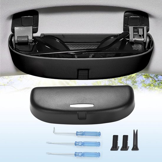 Auto Brillenhouder Zonnebril Opbergdoos Geschikt voor VW Golf 7 7.5 Tiguan 2 - Krachtige Bescherming en Eenvoudige Montage
