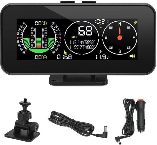 Auto Head Up Display Autokompas Inclinometers Neigungshoek Snelheid GPS Digitale Neigungsmeter Oversnelheidsalarm Auto Off Road Accessoires