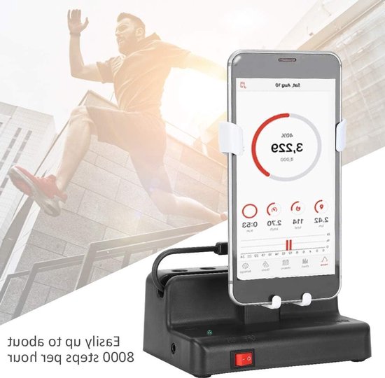 Automatische Telefoon Schudder met Draaibeweging - Verstelbare Telefoon Swing voor Stappenteller en Fitness Tracking