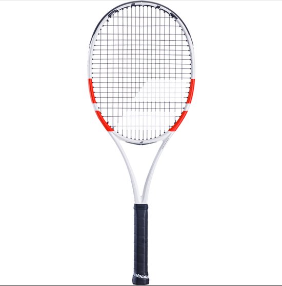 Babolat Pure Strike 100 305gr. 16/20 Wit/Rood/Zwart gripmaat 3 van Merkloos