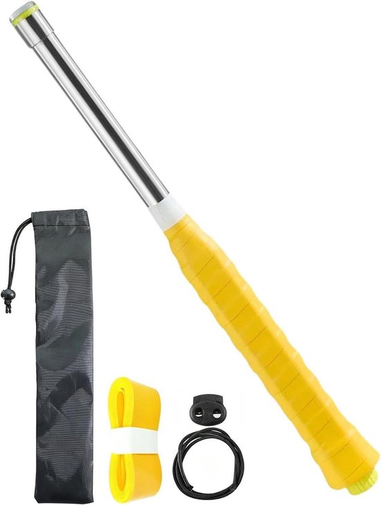 Badminton Racket - Swing Trainer - Sport Oefening - Verstelbare Weerstand - 35 cm Pakket - Zwart