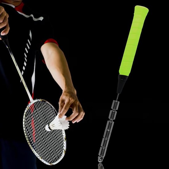 Badminton Swing Trainer - Krachtstok Badminton - Swing Verbeteren - Verstelbaar Gewicht - 39 cm - Groen