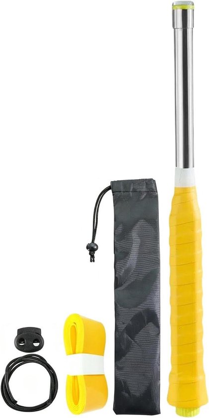 Badminton Swing Trainer - Zwaaitool Oefening - Slagprecisie Verbeteren - Instelbare Intensiteit - 35 x 4 cm - Zwart