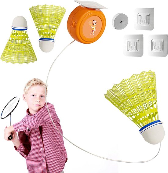 Badminton Trainingsset - Enkele Trainer Rebound Trainer - Zelf Trainen - Glow-in-the-dark Bal - 3 Stuks - Stijl 1