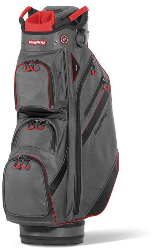 BagBoy DG Lite 3 Cartbag Charcoal Rood van Merkloos