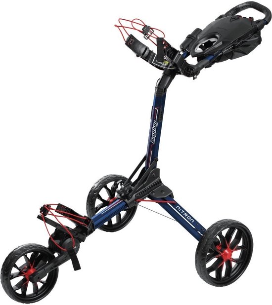 Bagboy Nitron Golftrolley - Blauw/Rood van Merkloos