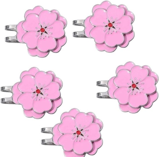 Ball Marker Hoed Clip - Bloemvorm Clip - Golfen - Sterke Magneet - 35 x 32 cm - Blossom