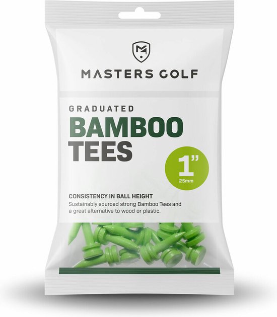 Bamboo Graduated Golftees 25mm 25 stuks van Heka