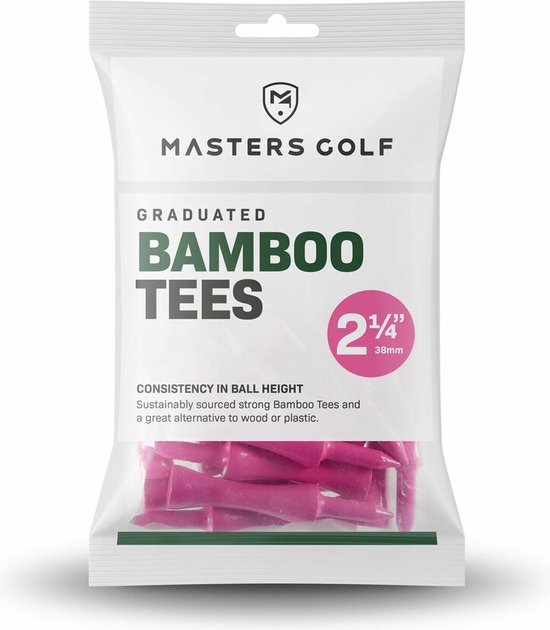 Bamboo Graduated Golftees 57mm 20 stuks Pink van Merkloos
