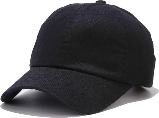 Baseballpet Golf Dad Hat Verstelbare Originele Klassieke Lage Katoenen Hoed Ongeconstrueerde Effen Pet Mannen Vrouwen Zwart van Merkloos