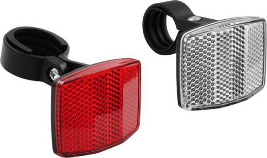 Benson Fiets reflectoren set - voor en achter - kunststof - rood / wit - incl. bevestiging van Benson