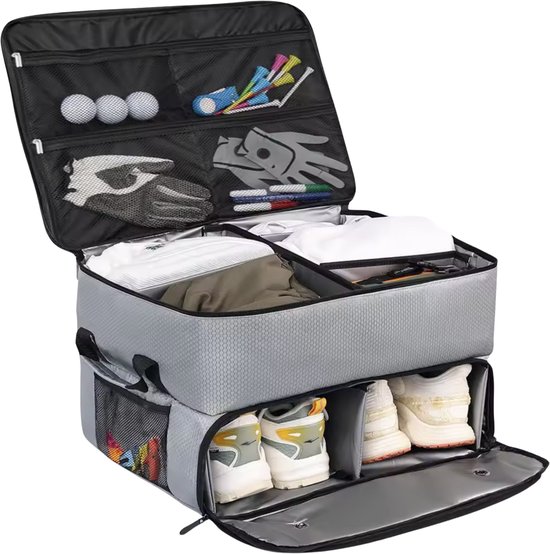 Big Fred Waterproof Achterbak Organizer - Opbergtas voor Golfschoenen en Andere Golf Accessoires - Licht Grijs van Big Fred