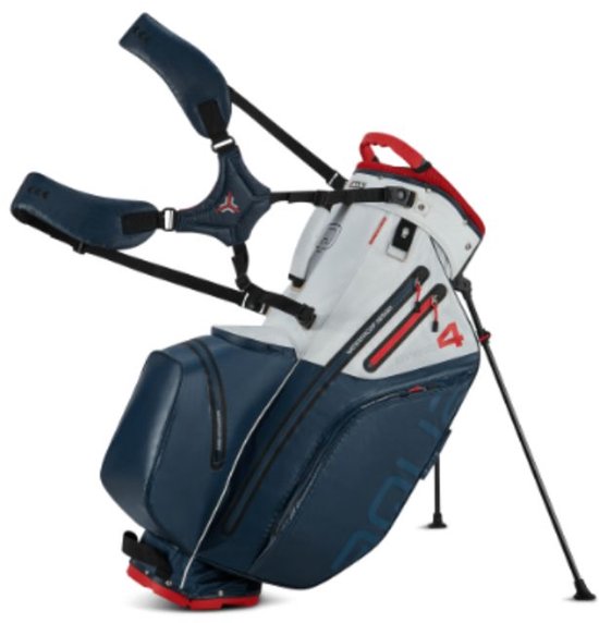 Big Max Aqua Hybrid 4 Standbag Navy Wit Rood van Merkloos