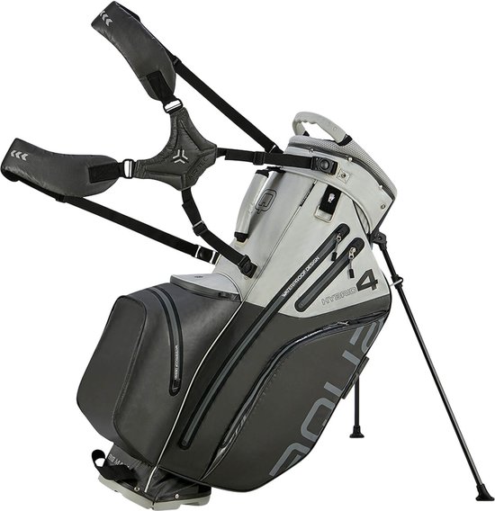 Big Max Aqua Hybrid 4- Waterdichte Golftas - Cartbag - Grijs Zwart van Merkloos