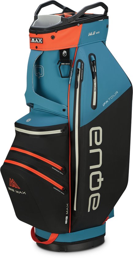 Big Max AQUA IPX Tour - Waterdichte Golftas - Cartbag - BLAUW Zwart van Big Max
