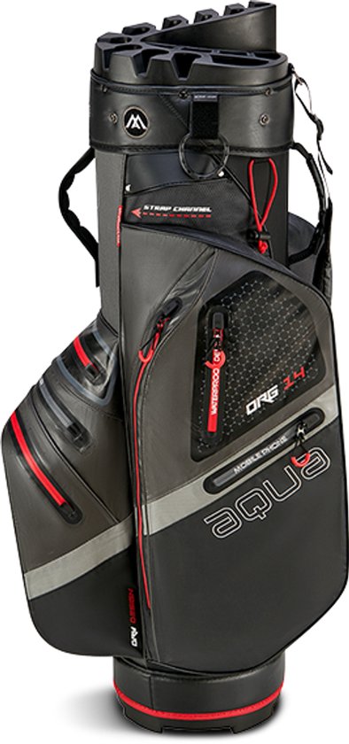 Big Max Aqua Silencio 4 - Waterdichte Golftas - Cartbag - Stille Golf Tas - Grijs van Merkloos