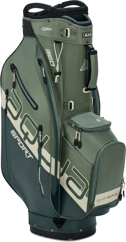 BIG MAX AQUA Sport 360² Golftas - 100% Waterdicht - 14-Way Divider met XL Puttervak - 11 Vakken - 3 kg van Merkloos