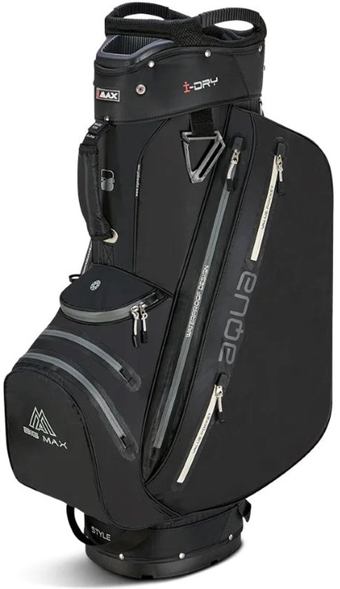 Big Max Aqua Style 4 - Waterdichte Golftas - Cartbag - Zwart van Merkloos