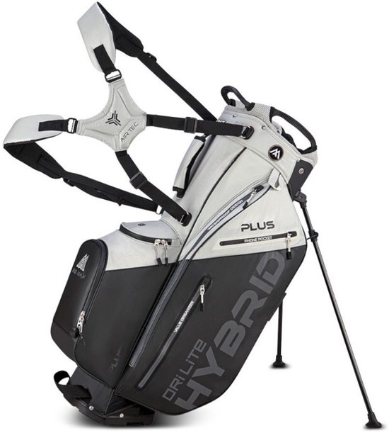 Big Max Dri Lite Hybrid Plus - Waterwerende Golftas - Standbag - Grijs Zwart